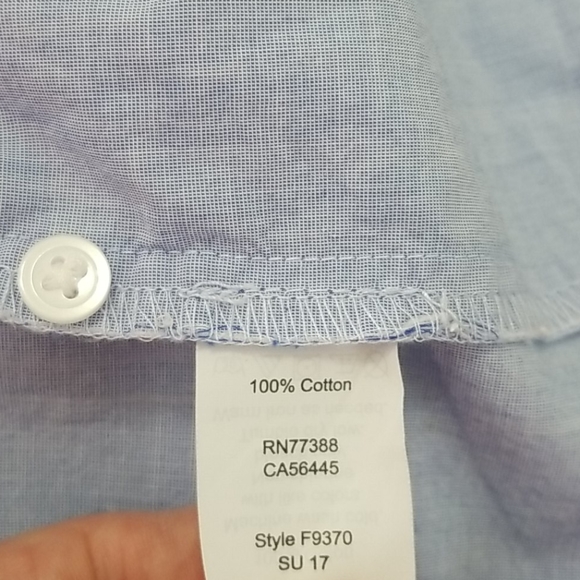 Madewell Blue Chambray Peplum Blouse - Picture 5 of 9